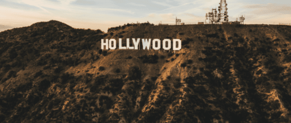 Famour Hollywood sign in warm light